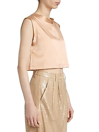 Mel Silk Crop T-Shirt