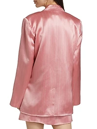 Audri Pinstriped Satin Blazer