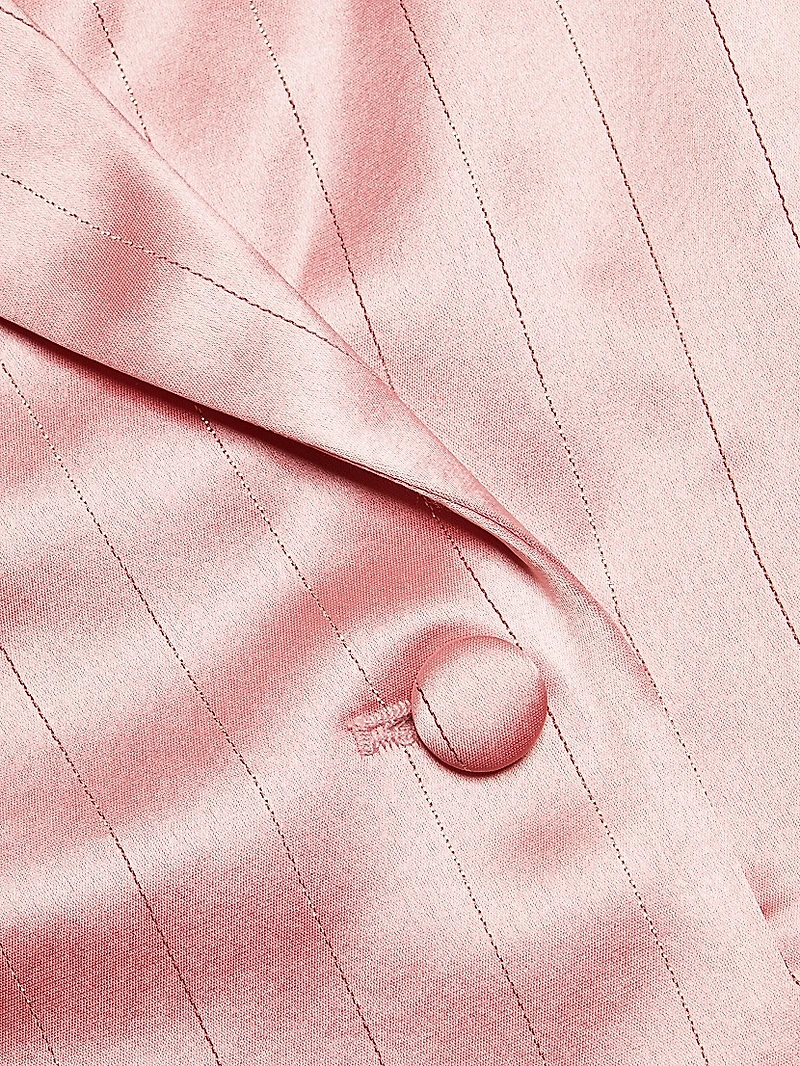 Audri Pinstriped Satin Blazer