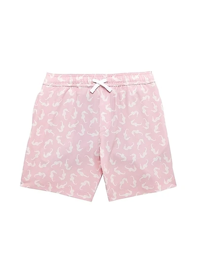 Little Boy's & Boy's Seahorse Swim Shorts