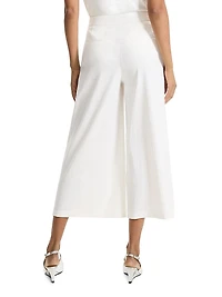 Terena Linen-Blend Wide Crop Pants