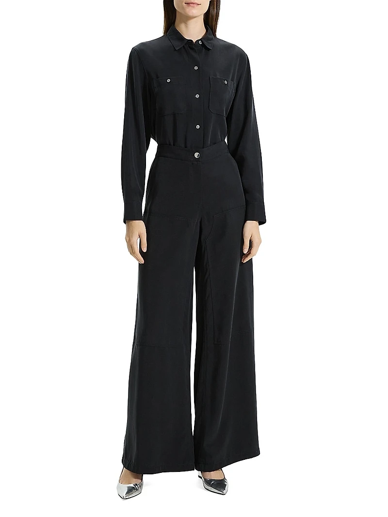 Wide-Leg Cargo Pants