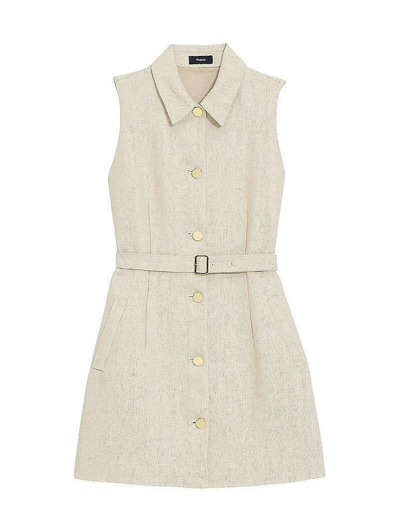Linen Belted Minidress