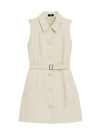 Linen Belted Minidress