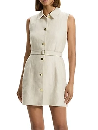 Linen Belted Minidress