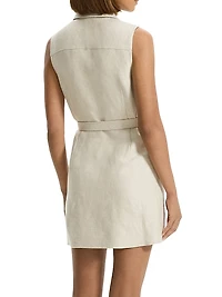 Linen Belted Minidress