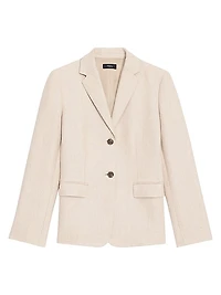 Linen Single-Breasted Blazer