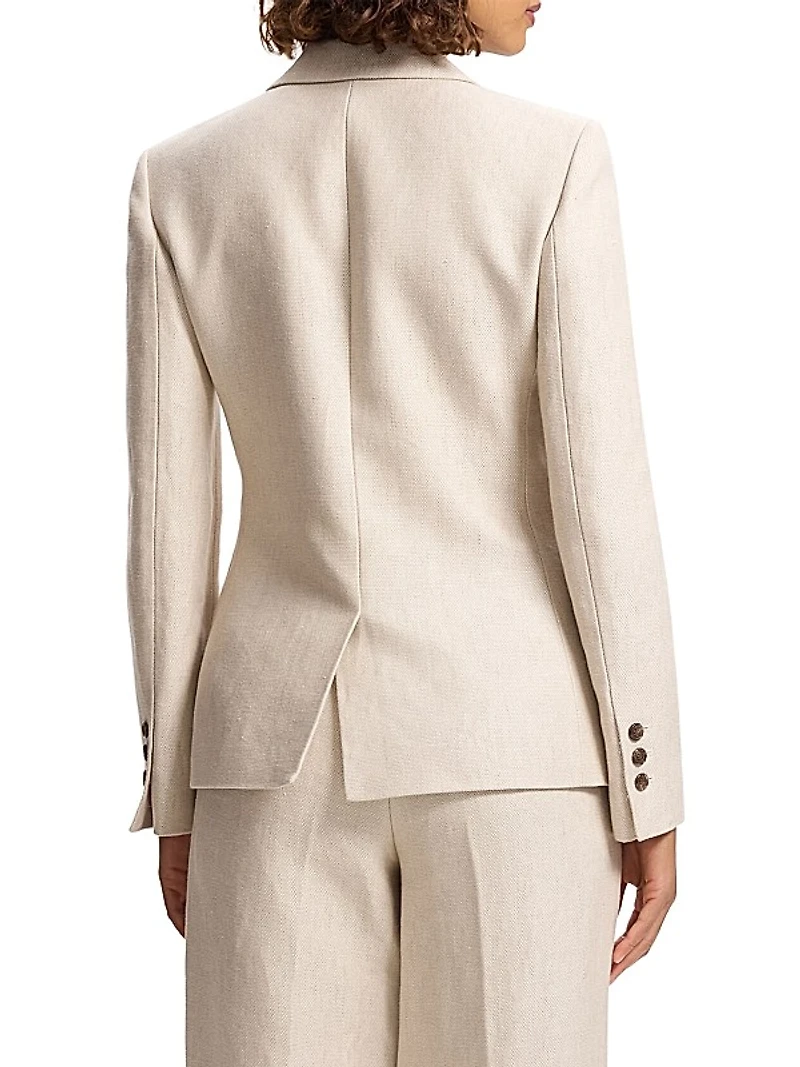 Linen Single-Breasted Blazer