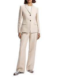 Linen Single-Breasted Blazer