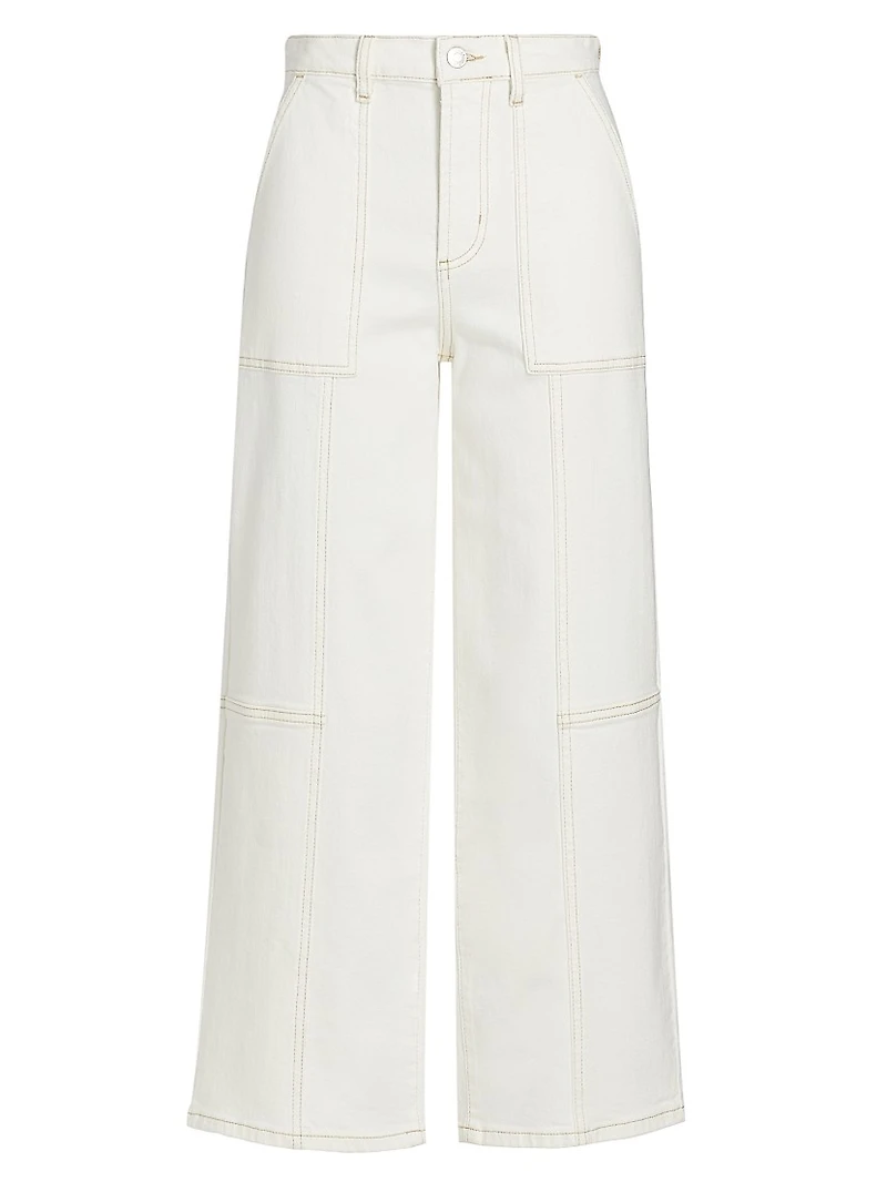 Getty Wide-Leg Ankle-Crop Jeans