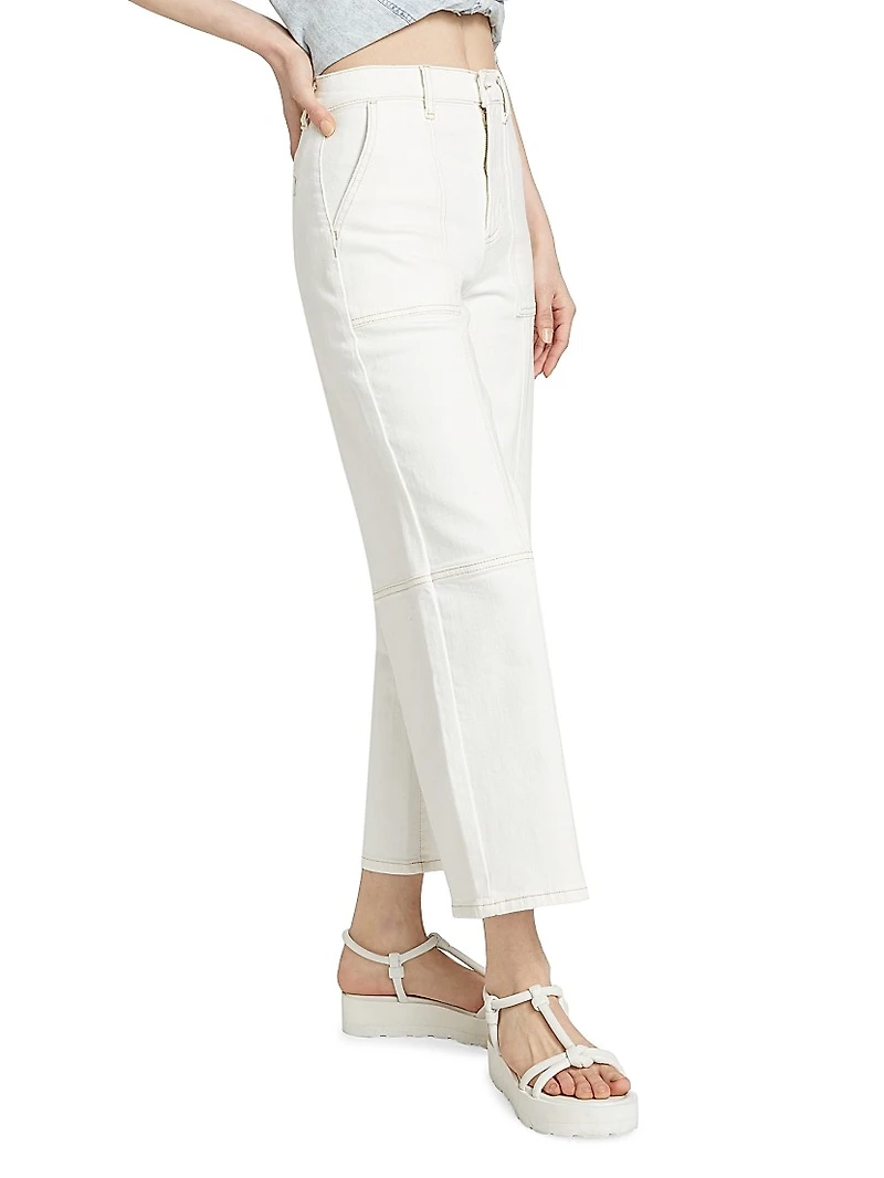 Getty Wide-Leg Ankle-Crop Jeans