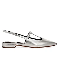 Iliana Metallic Leather Flats