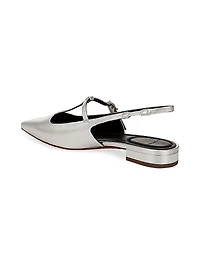 Iliana Metallic Leather Flats