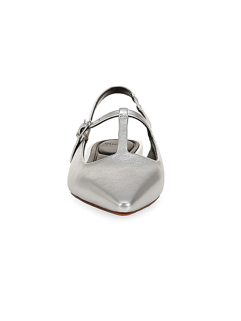 Iliana Metallic Leather Flats