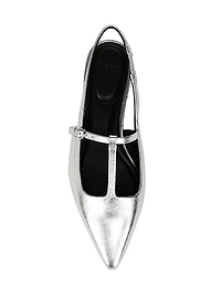 Iliana Metallic Leather Flats