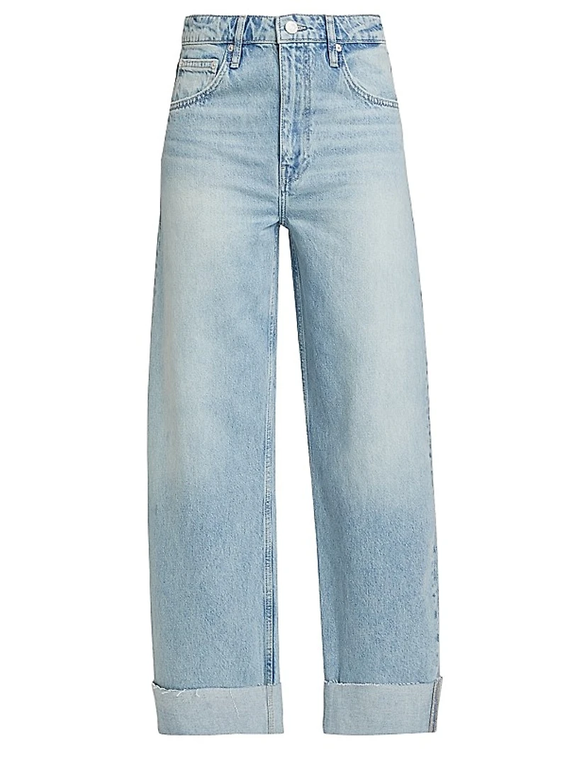 Barrel Cuffed-Hem Jeans