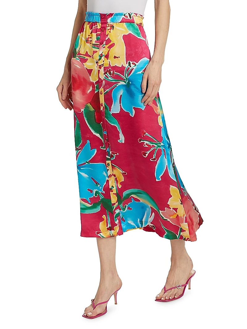 Bastien Floral Midi-Skirt