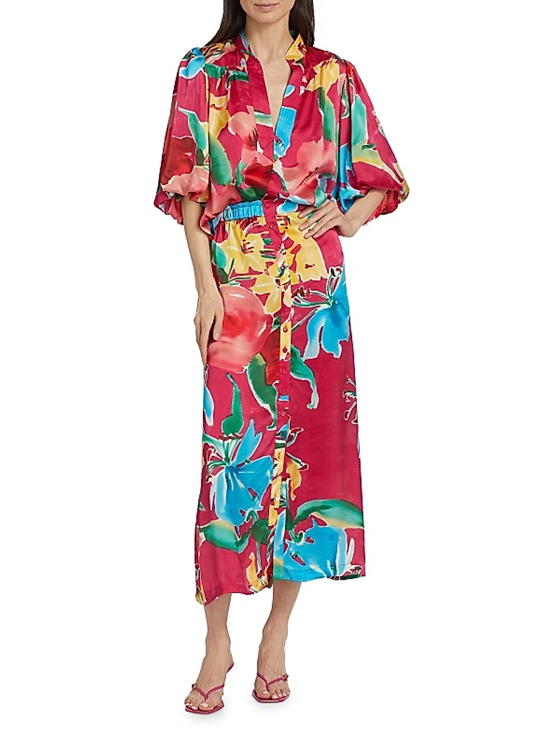 Bastien Floral Midi-Skirt