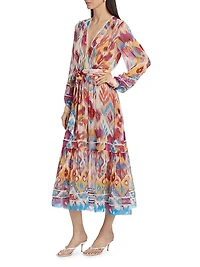 Sierra Watercolor Silk Maxi Dress