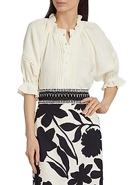 Billie Cotton Pintuck Top
