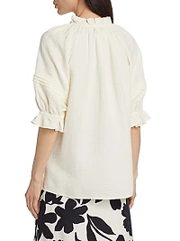 Billie Cotton Pintuck Top