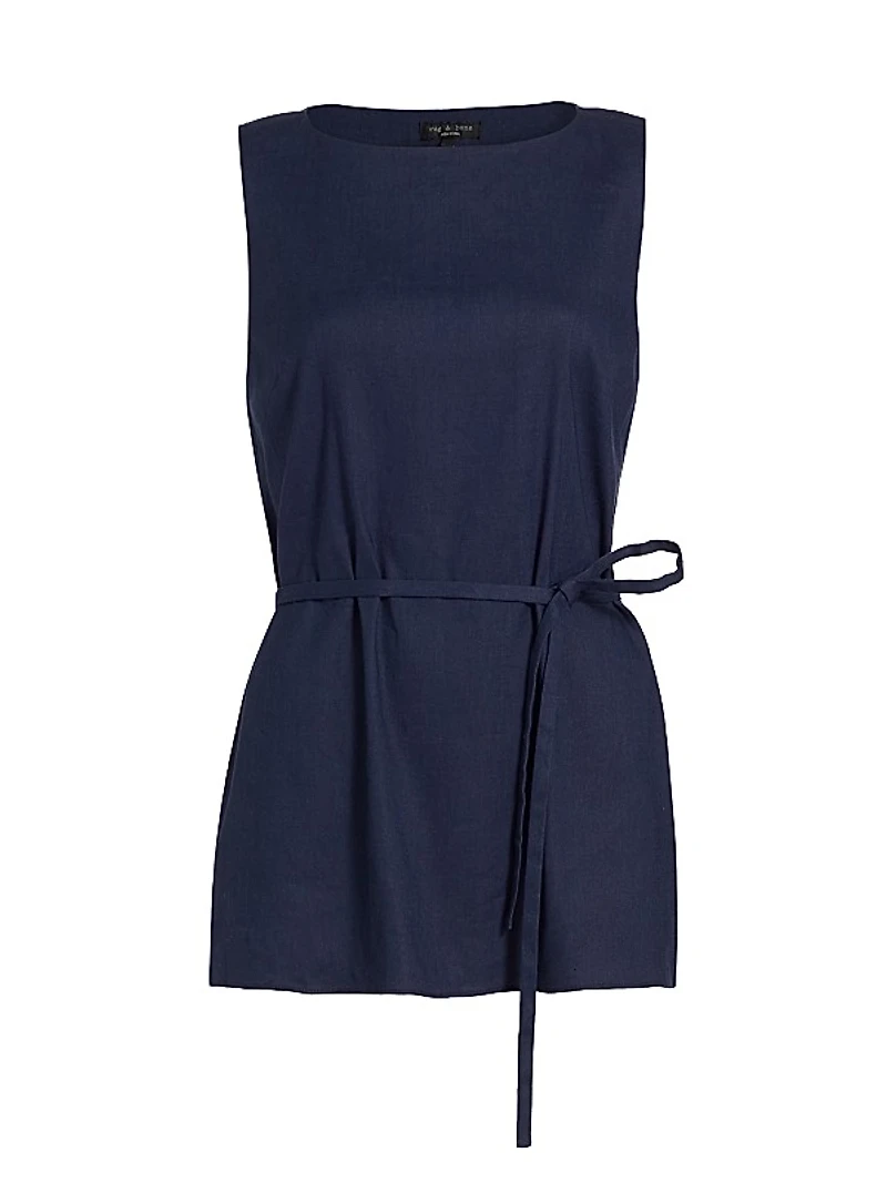 Holland Linen-Blend Tunic