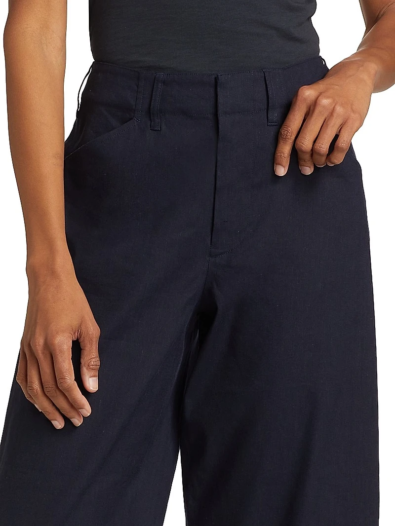 Banks Linen-Blend Pants