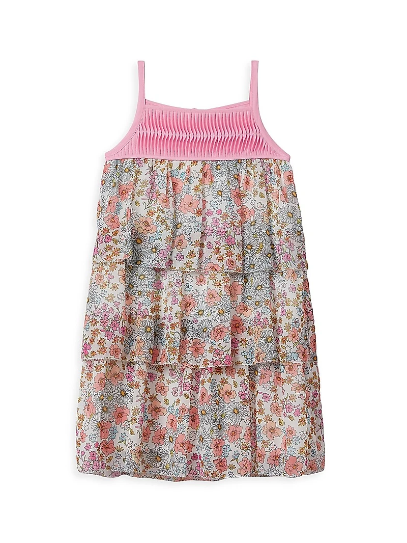 Little Girl's & Leela Jr. Floral Tiered Dress