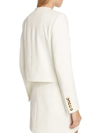Isola Stretch Cotton-Blend V-Neck Jacket