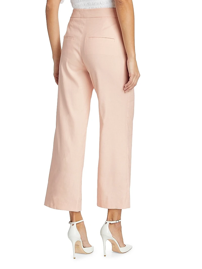 Brixton Linen-Blend Crop Pants