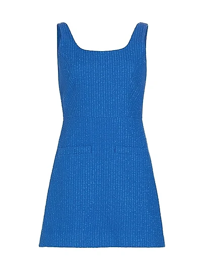 Sabra Cotton-Blend Tweed Sheath Minidress