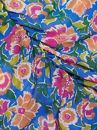 Tazmin Ruched Floral Mesh Top