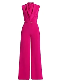 Blythe Wide-Leg Silk Jumpsuit