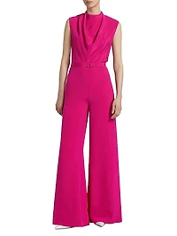 Blythe Wide-Leg Silk Jumpsuit