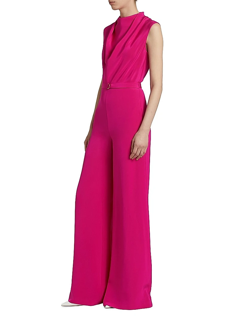 Blythe Wide-Leg Silk Jumpsuit