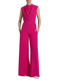 Blythe Wide-Leg Silk Jumpsuit