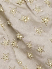 Brynn Strapless Beaded Silk Midi-Dress