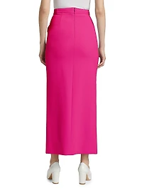 Dakota Wool Crepe Midi-Skirt
