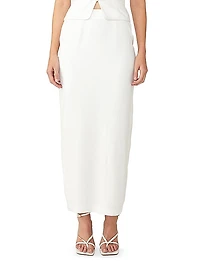 Capri Linen-Cotton Maxi Skirt