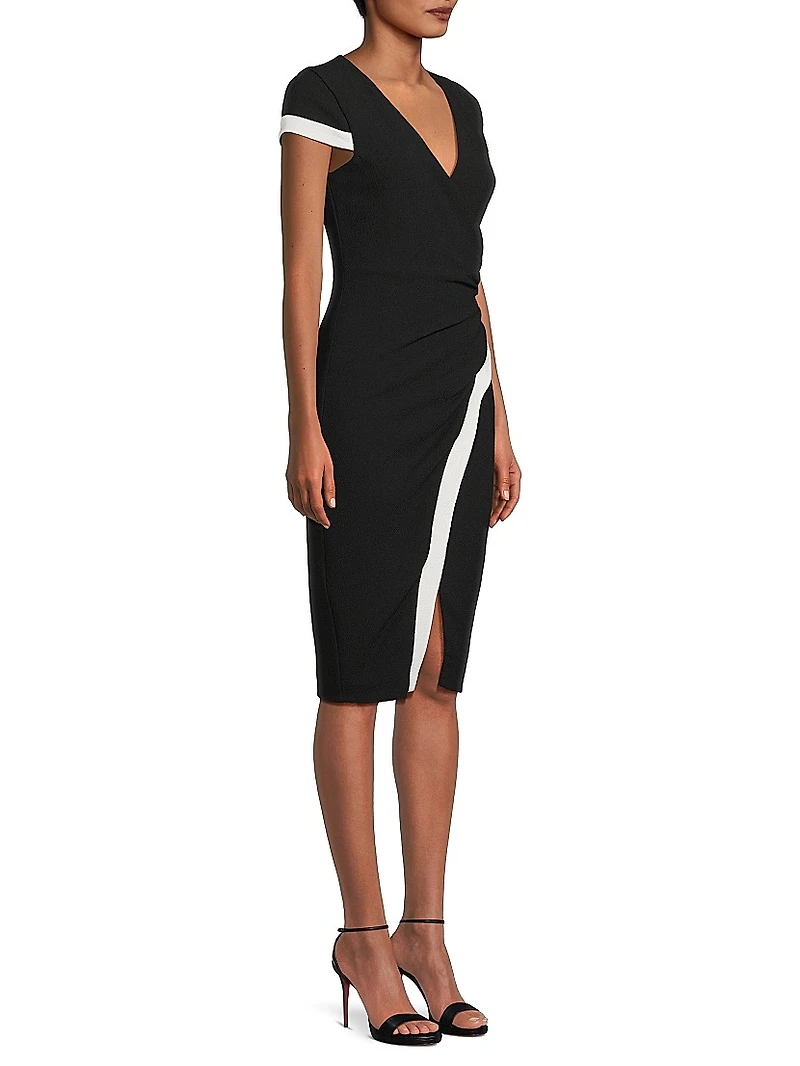 BH Reynoso Stretch Crepe Sheath Dress