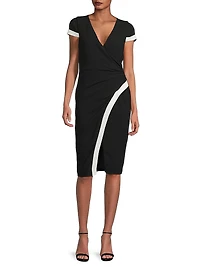 BH Reynoso Stretch Crepe Sheath Dress