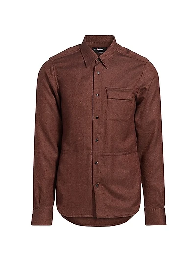 Cashmere-Blend Snap-Front Shirt