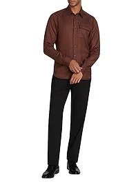 Cashmere-Blend Snap-Front Shirt