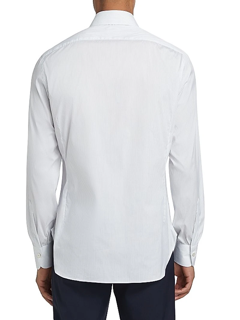 Pinstripe Cotton-Blend Shirt