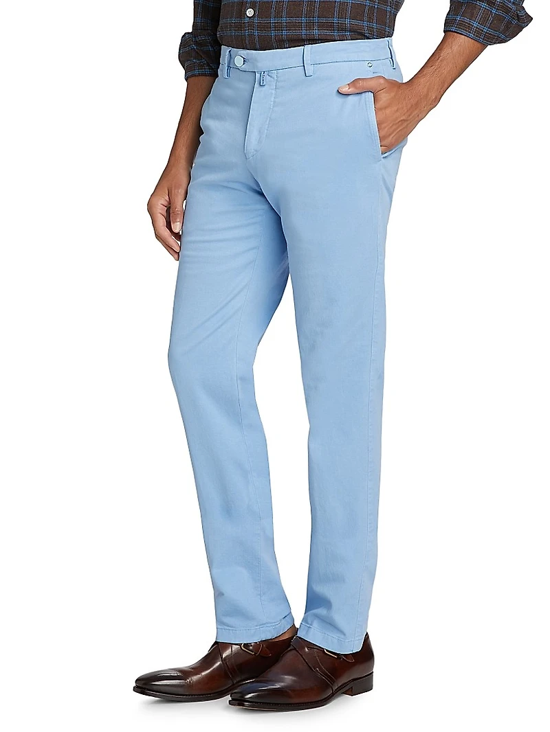 Stretch Cotton-Blend Trousers