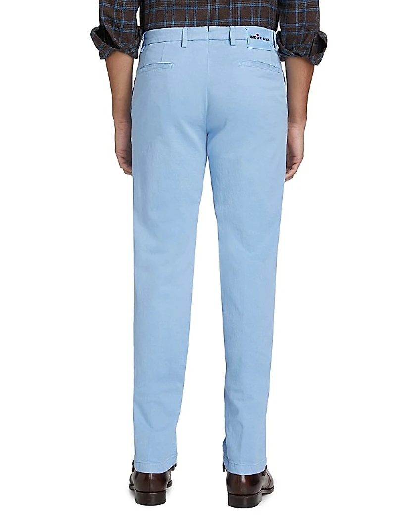Stretch Cotton-Blend Trousers