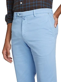Stretch Cotton-Blend Trousers