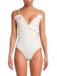 Madison Ruffled-Trim One-Piece Swimsuit