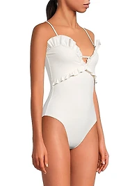 Madison Ruffled-Trim One-Piece Swimsuit