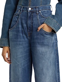 Tasca Mid-Rise Baggy Wide-Leg Jeans